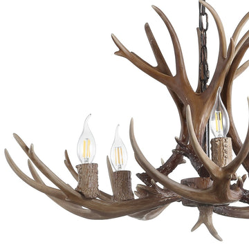 Eldora Adjustable Resin Antler LED Chandelier - JONATHAN Y